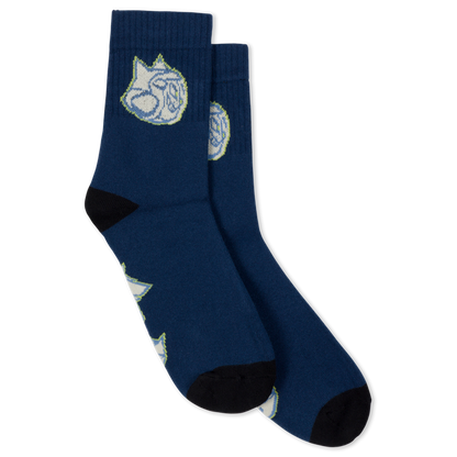RIPNDIP Cyclone Mid Socks (Navy)