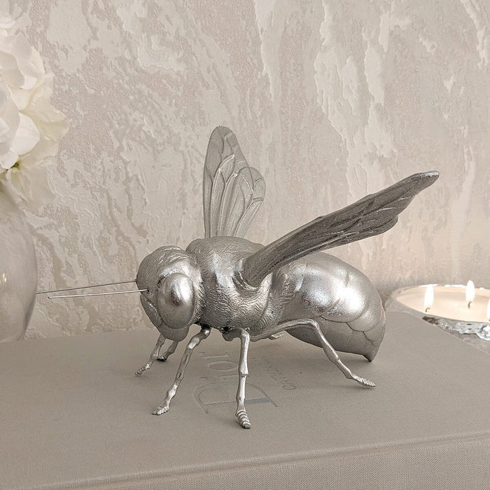 Decorative Silver Bee Ornament Accessories