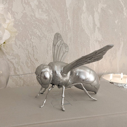 Decorative Silver Bee Ornament Accessories