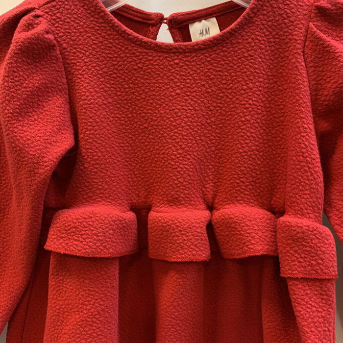 Dress: Long Sleeve Ruffle Waist