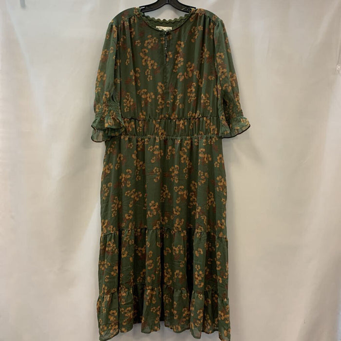 Dress: Printed Tiered Puff Sleeve