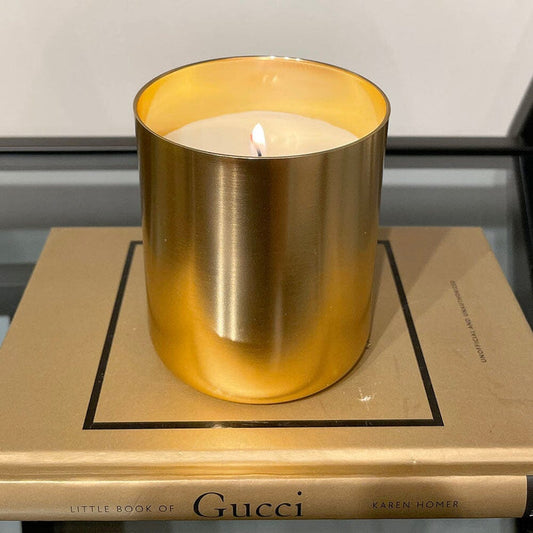 Epiphany White Sandalwood Scented Gold Candle Accessories