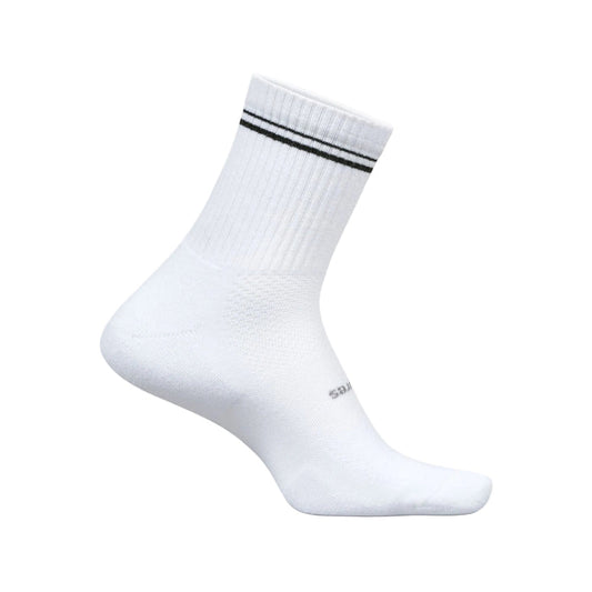 Feetures High Performance Max Cushion Quarter Tall Apparel Feetures Small Black Stripe