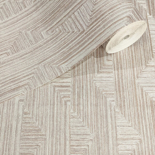Freya Neutral Cream & Gold Geometric Wallpaper Home Improvement