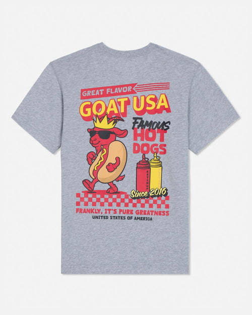 Goat USA Youth Famous Hot Dogs T-Shirt Apparel Goat USA Gray Heather Youth X-Small