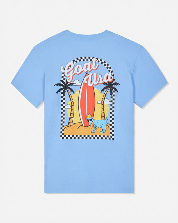 Goat USA Youth Surf & Palm T-Shirt Apparel Goat USA Carolina Blue Youth XSmall