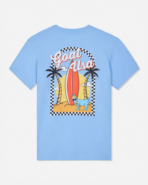 Goat USA Youth Surf & Palm T-Shirt Apparel Goat USA Carolina Blue Youth XSmall