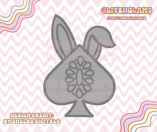 Heart w/ Concho & Bunny Ears Silicone Mold