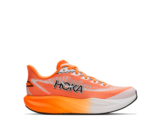 Hoka Kids' Mach 7 Footwear Hoka One One Frost/Neon Tangerine-FNTN 3.5