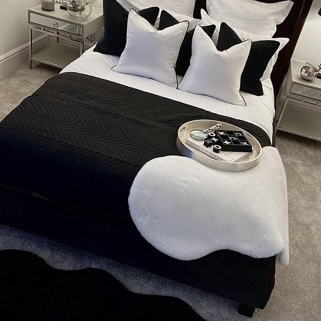 Hugo Black Quilted Bedspread Bedding