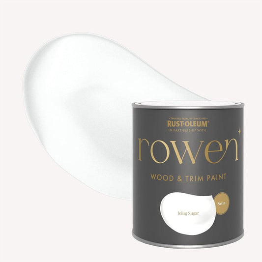 Icing Sugar White Satin Wood & Trim Paint - 750ml Home Improvement