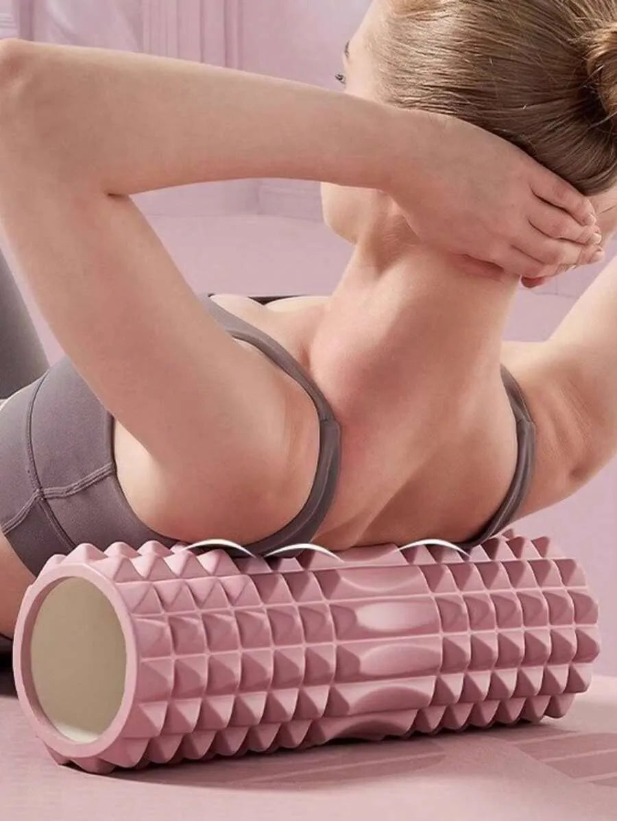 Textured Foam Yoga Roller – Lightweight Deep Tissue Massage Roller for Yoga, Pilates & Fitness