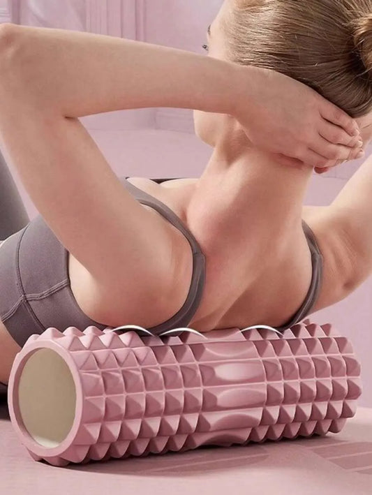 Textured Foam Yoga Roller – Lightweight Deep Tissue Massage Roller for Yoga, Pilates & Fitness
