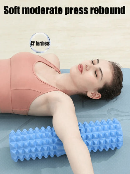 Textured Foam Yoga Roller – Lightweight Deep Tissue Massage Roller for Yoga, Pilates & Fitness