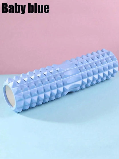 Textured Foam Yoga Roller – Lightweight Deep Tissue Massage Roller for Yoga, Pilates & Fitness
