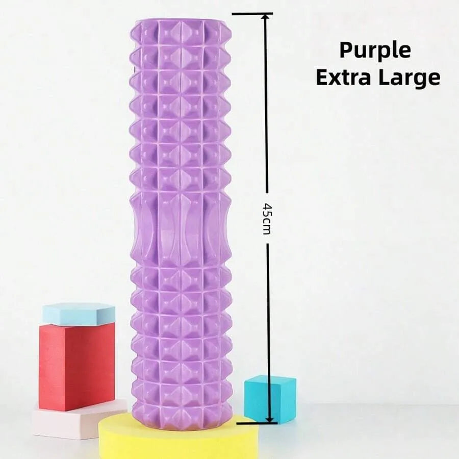 Textured Foam Yoga Roller – Lightweight Deep Tissue Massage Roller for Yoga, Pilates & Fitness