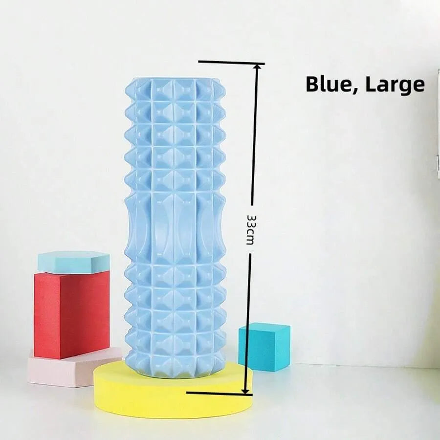 Textured Foam Yoga Roller – Lightweight Deep Tissue Massage Roller for Yoga, Pilates & Fitness