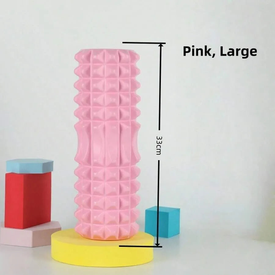 Textured Foam Yoga Roller – Lightweight Deep Tissue Massage Roller for Yoga, Pilates & Fitness