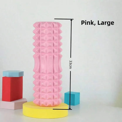 Textured Foam Yoga Roller – Lightweight Deep Tissue Massage Roller for Yoga, Pilates & Fitness