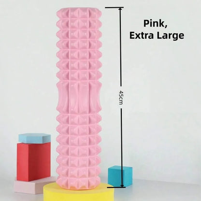 Textured Foam Yoga Roller – Lightweight Deep Tissue Massage Roller for Yoga, Pilates & Fitness