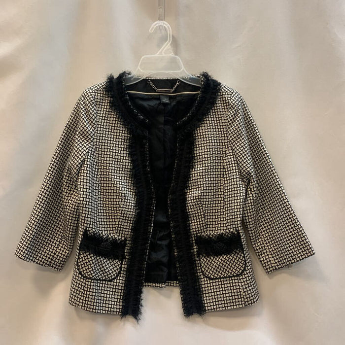 Jacket: Printed Tulle Fringe