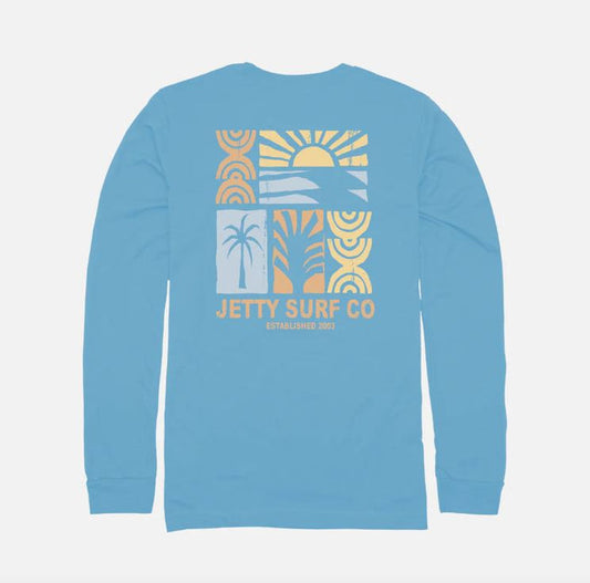 Jetty Boys' Retreat UV Long Sleeve Apparel Jetty Columbia Blue Youth Small