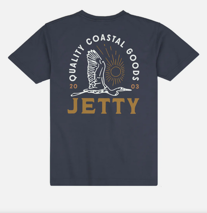 Jetty Men's Egret Tee Apparel Jetty Navy Small