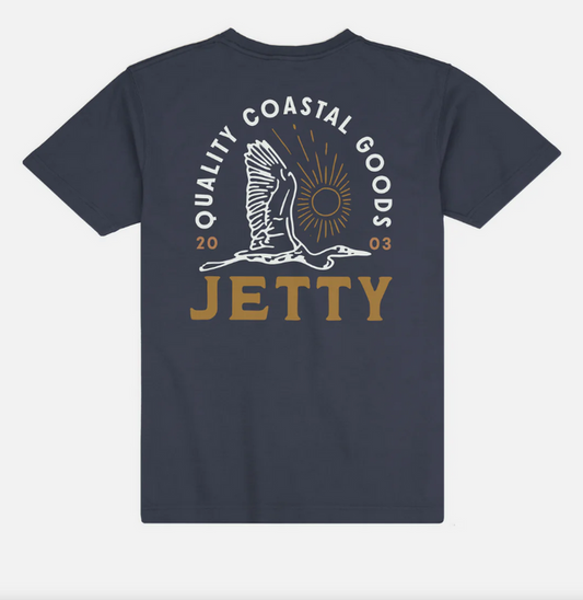 Jetty Men's Egret Tee Apparel Jetty Navy Small