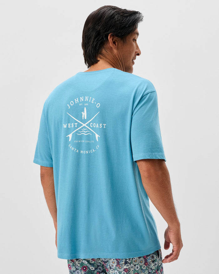 Johnnie-O Men's Born to Surf Dale Cotton Blend T-Shirt Apparel Johnnie-O Haze Small
