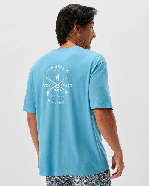 Johnnie-O Men's Born to Surf Dale Cotton Blend T-Shirt Apparel Johnnie-O Haze Small