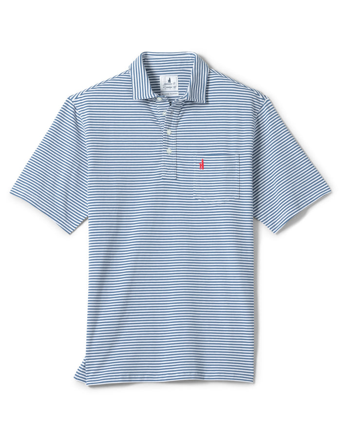 Johnnie-O Men's Jacks Stripe Hangin' Out Polo Apparel Johnnie-O Moonlight Blue Small