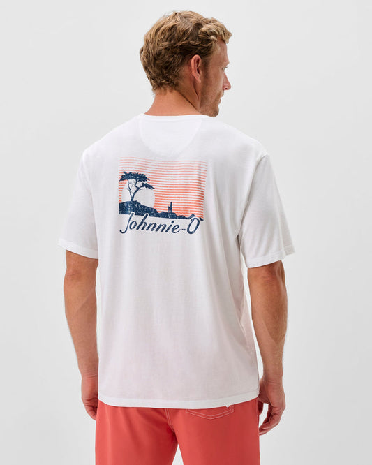 Johnnie-O Men's Shorline Dream Dale Cotton Blend T-Shirt Apparel Johnnie-O White Small