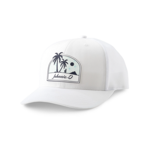 Johnnie-O Palmco Trucker Hat Accessories Johnnie-O White