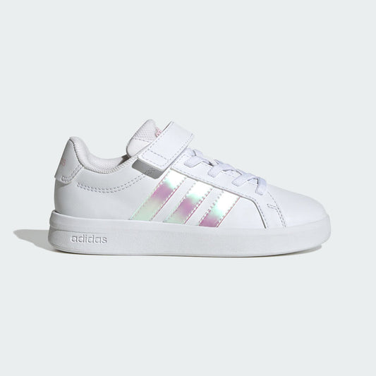 adidas Kids' Grand Court 3.0 EL C Footwear Adidas Cloud White/Iridescent/Cloud White-JQ1988 10.5