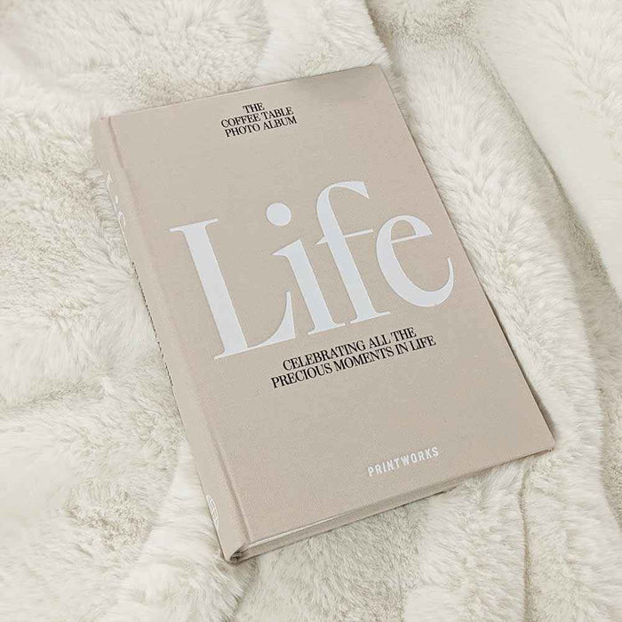 Life' Oatmeal Decorative Coffee Table Photo Album Accessories