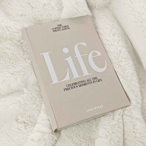 Life' Oatmeal Decorative Coffee Table Photo Album Accessories