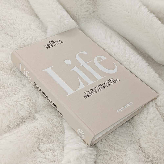 Life' Oatmeal Decorative Coffee Table Photo Album Accessories