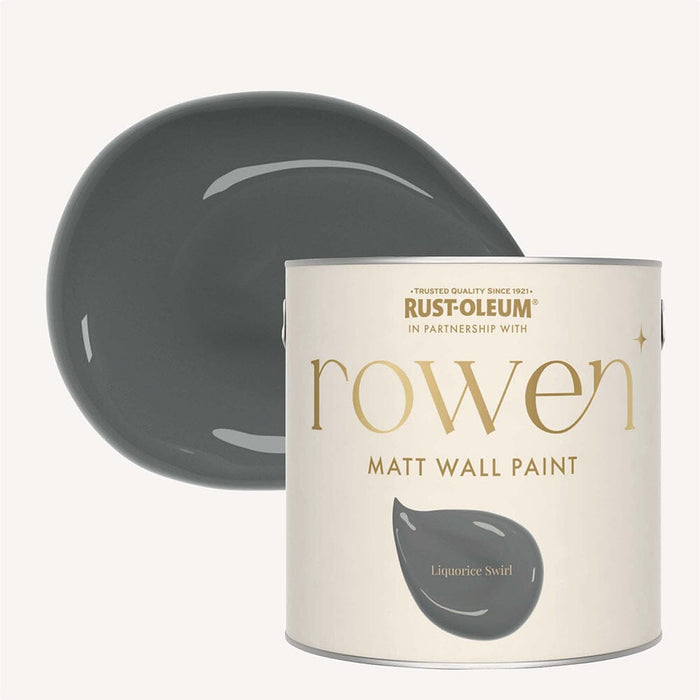 Licorice Swirl Dark Grey Walls & Ceilings Washable Flat Matt Paint - 2.5L Home Improvement