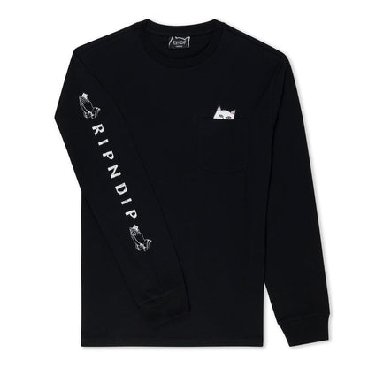 RIPNDIP Lord Nermal L/S Pocket Tee (Black)