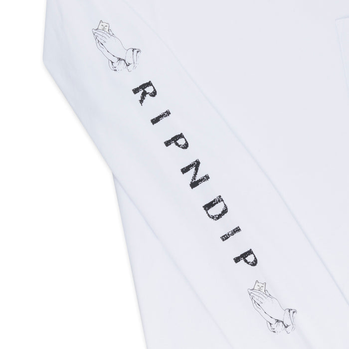 RIPNDIP Lord Nermal L/S Pocket Tee (White)