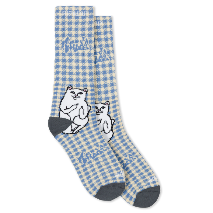 RIPNDIP Lord Nermal Socks (Light Blue Checker)