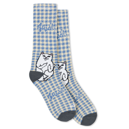 RIPNDIP Lord Nermal Socks (Light Blue Checker)