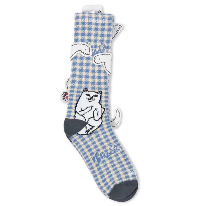 RIPNDIP Lord Nermal Socks (Light Blue Checker)