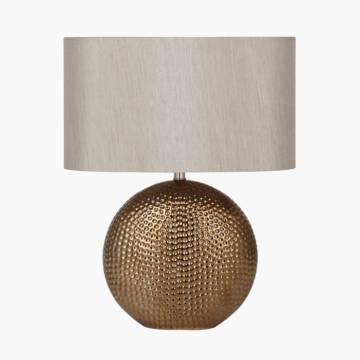 Lucinda Bronze Hammered Rounded Table Lamp Lighting