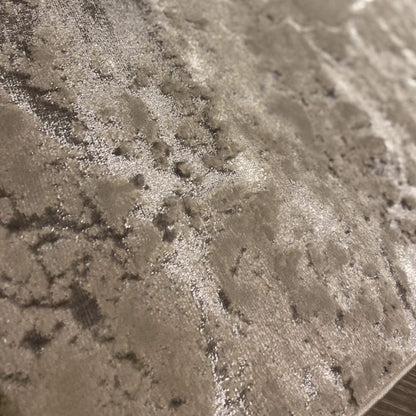 Maia Grey, Cream & Silver Marble Runner Rug