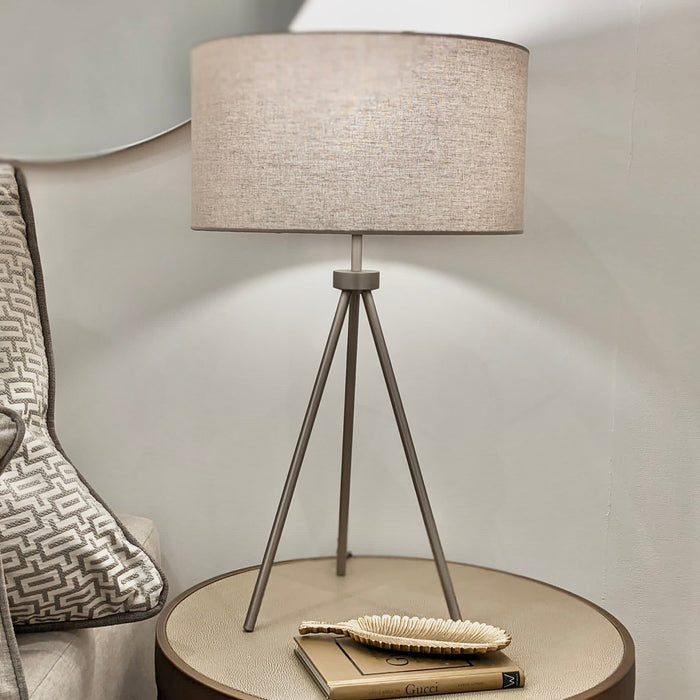 Marilla Nickel Tripod Table Lamp Lighting