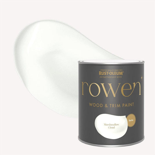 Marshmallow Cloud White Satin Wood & Trim Paint - 750ml Home Improvement