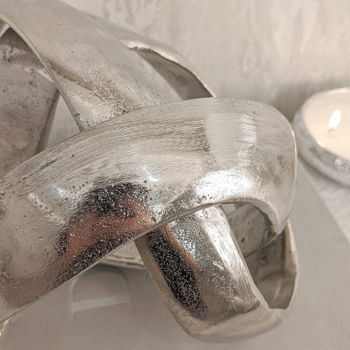 Marteli Decorative Silver Knot Sculpture Accessories