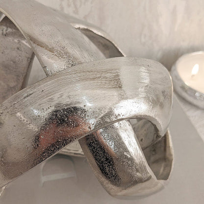 Marteli Decorative Silver Knot Sculpture Accessories