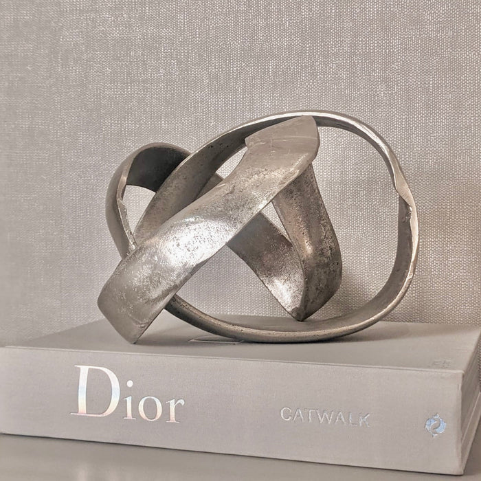 Marteli Decorative Silver Knot Sculpture Accessories